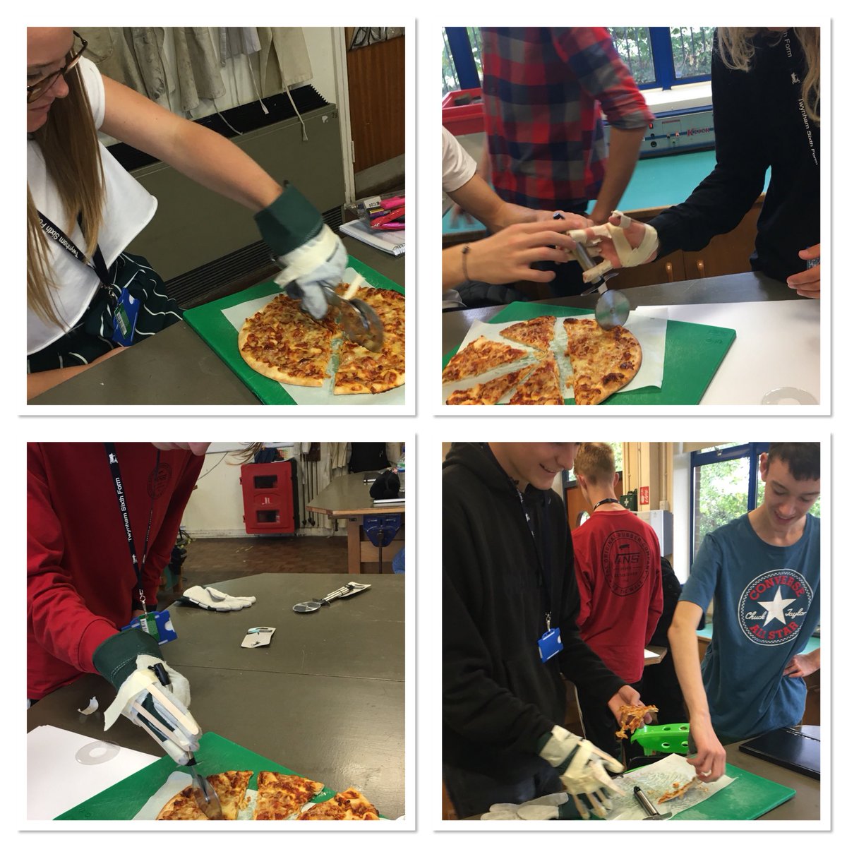 TwynhamDT's tweet image. Y12 getting to grips with user centred design by experiencing reduced hand mobility ... learning to think directly about user needs #usercentreddesign #fixperts #twynham