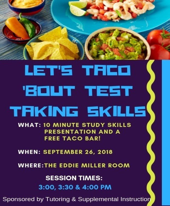 DSCStudentLife's tweet image. Save the date--Free Tacos! It's worth it!