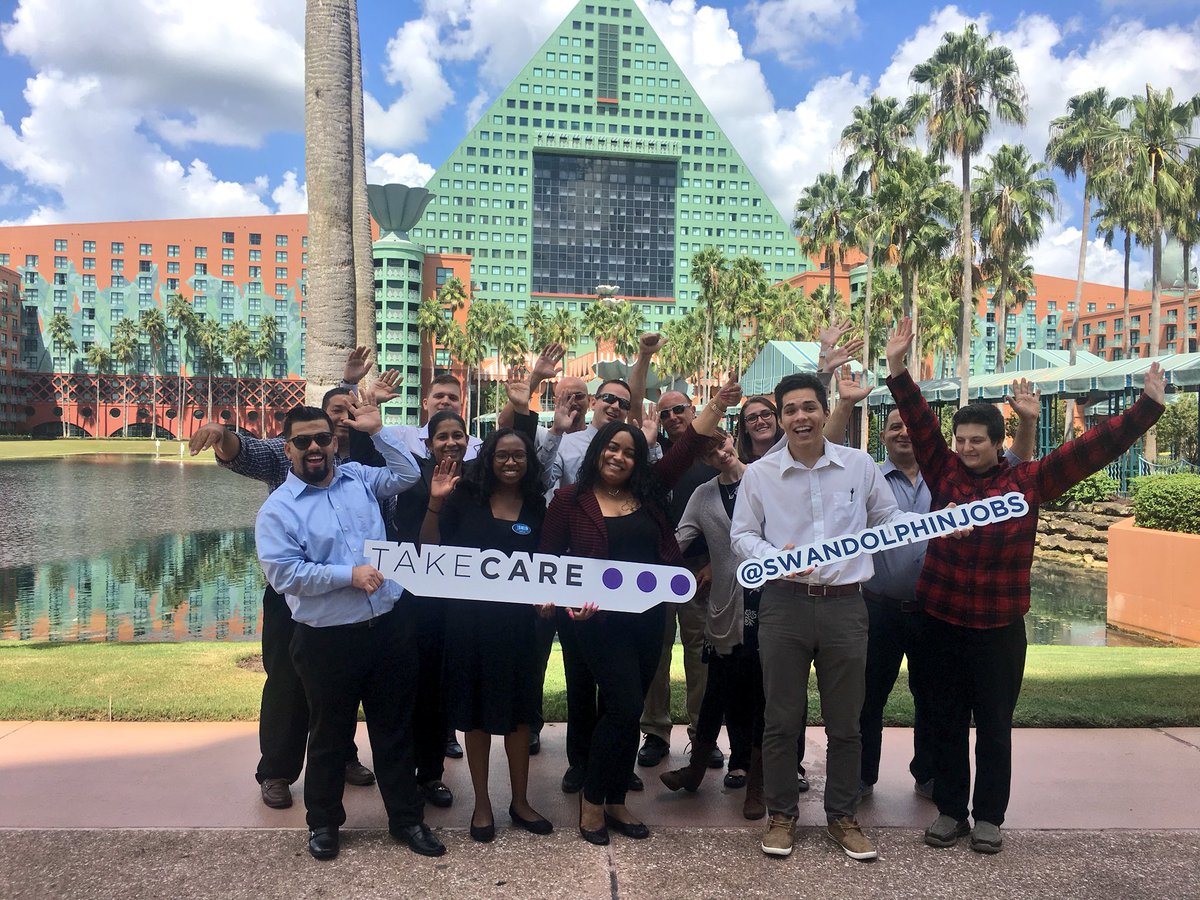SwanDolphinJobs's tweet photo. Say hello to the latest additions to the @swandolphin team. Ready to kickstart or advance your career in hospitality? Click the link in bio to explore our open positions and apply today. •
#swandolphinjobs  #wdw #marriottcareers #hiring #orlando  #careergoals #smilewithmarriott https://t.co/mF4g15yXvL