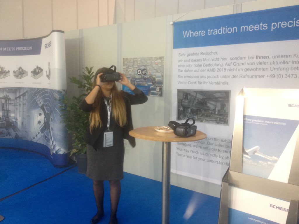 schiess_gmbh's tweet photo. Erster Tag auf der @amb_stuttgart ist vorbei. Morgen geht es weiter mit #VR bei #Schiess in Halle 9, D72 https://t.co/chWYJ1NGRx