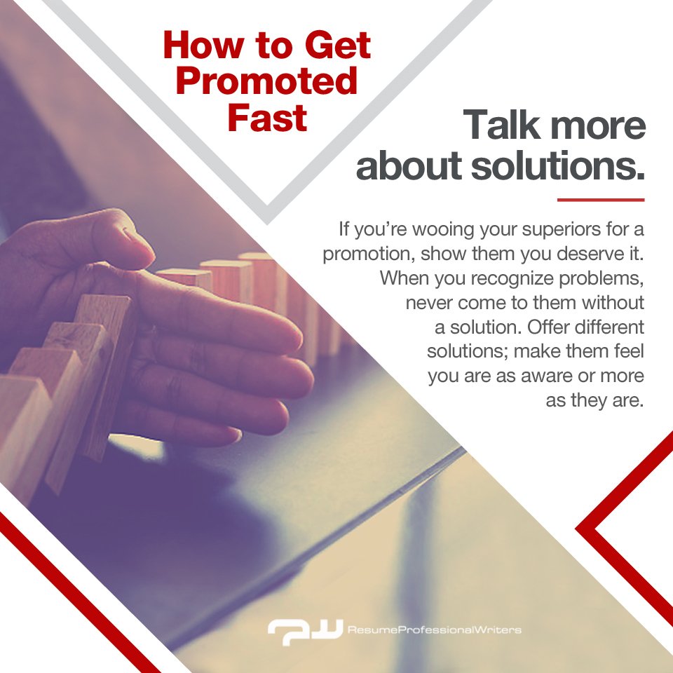 ResumePWriters's tweet image. Open up more solutions than problems. 

#howtogetpromoted #promotiontips #getpromotedatwork  #howtogetapromotion