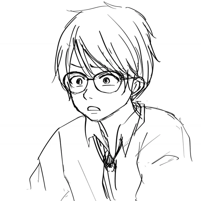 ネーム進まんからキャラデザしてる。
とっつきやすい絵柄にするために模索中。 