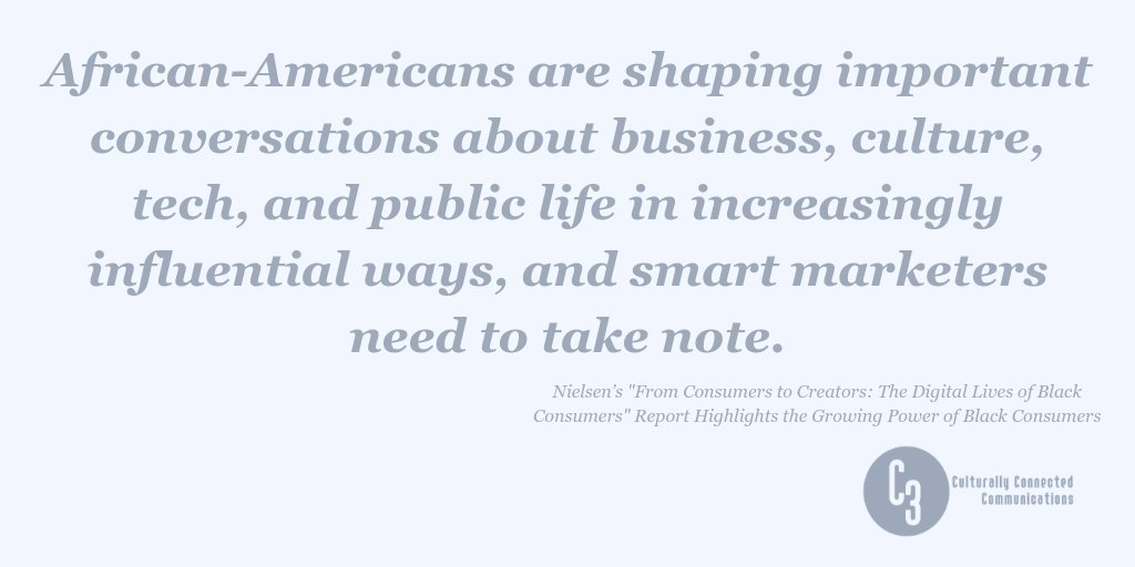 raceAhead: New Nielsen Report Shows the Power of The Black Consumer for.tn/2MCCFkb
Black consumers are digitally savvy and influential and are on track to have a buying power of $1.54 trillion by 2022.