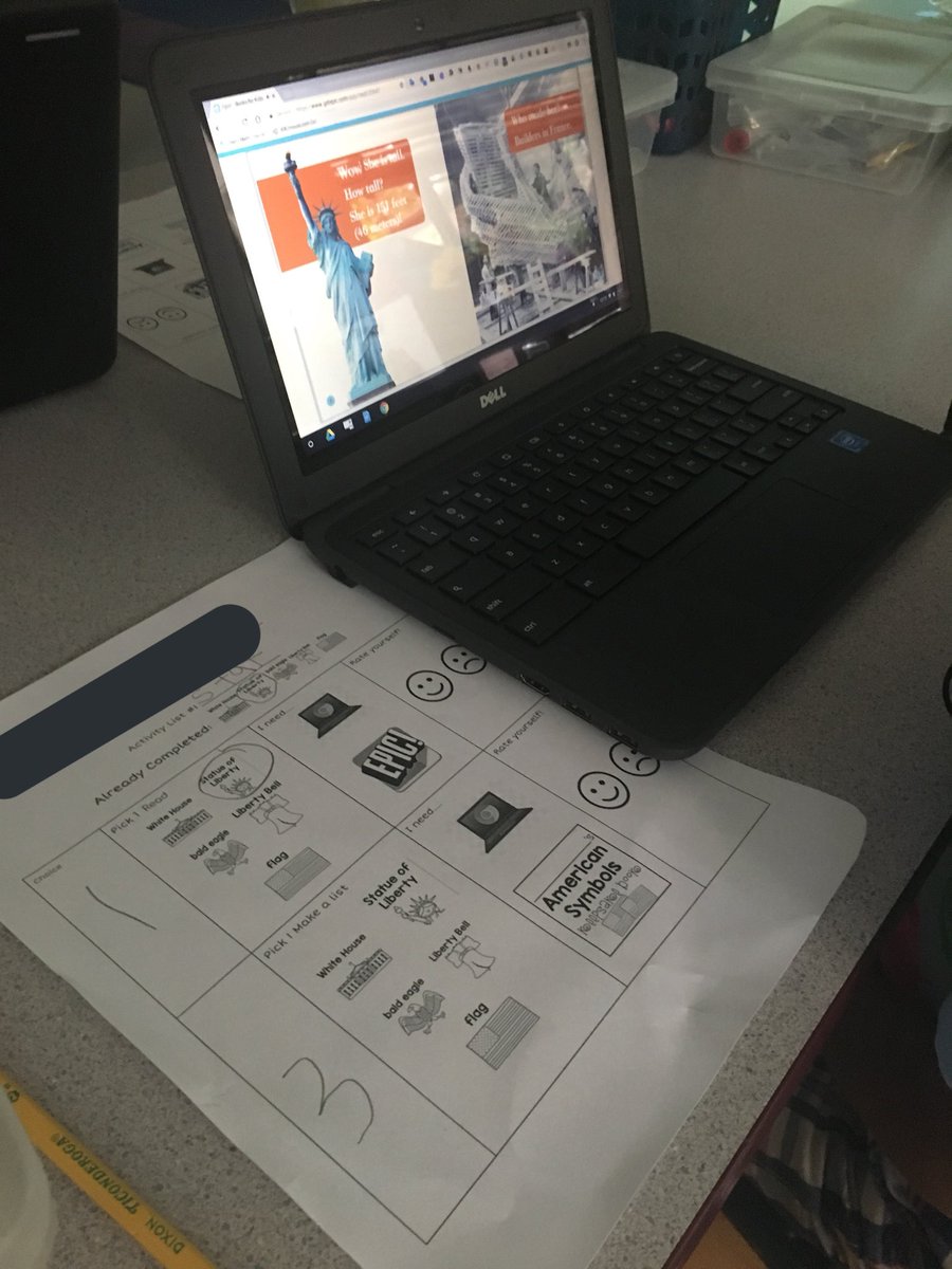mrscapnyack's tweet image. First activity list of the year!!! Pick a U.S. symbol and research! Big PBL Task next week!!! Students will have to design their own symbol to represent their school! Can’t wait to see the outcome! #LATIC #activitylist #specialedclass