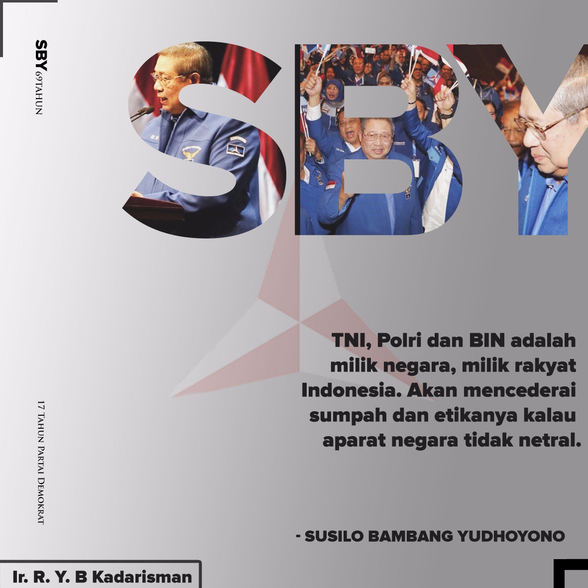 Sahabat_Rudi's tweet photo. "TNI, Polri dan BIN adalah milik negara, milik rakyat Indonesia. Akan mencederai sumpah dan etikanya kalau aparat negara tidak netral." - SBY
#PidatoPolitikSBYS14P

Cc: @SBYudhoyono @PDemokrat @Demokrat_TV @kogasma @Edhie_Baskoro @zarazettirazr https://t.co/QLezZQGht5