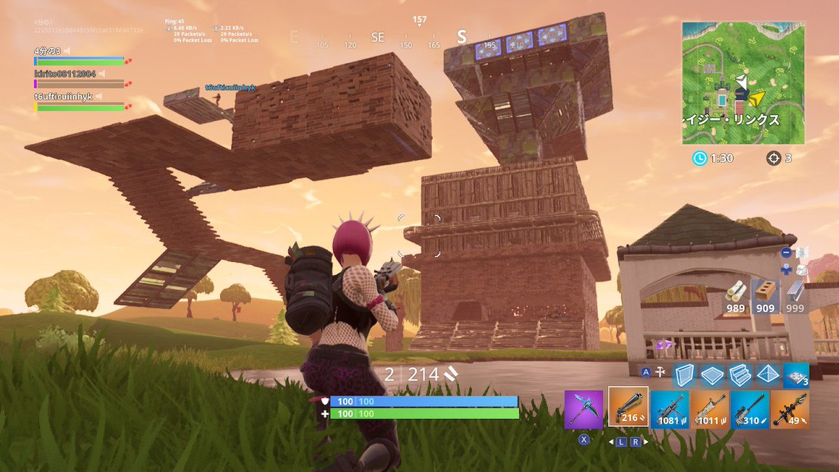 4分の3 Fortnite プレイグラウンド野良でひとりで黙々とすごい建築してるひとおった Amazing Building フォートナイト Fortnite Playground プレイグラウンド