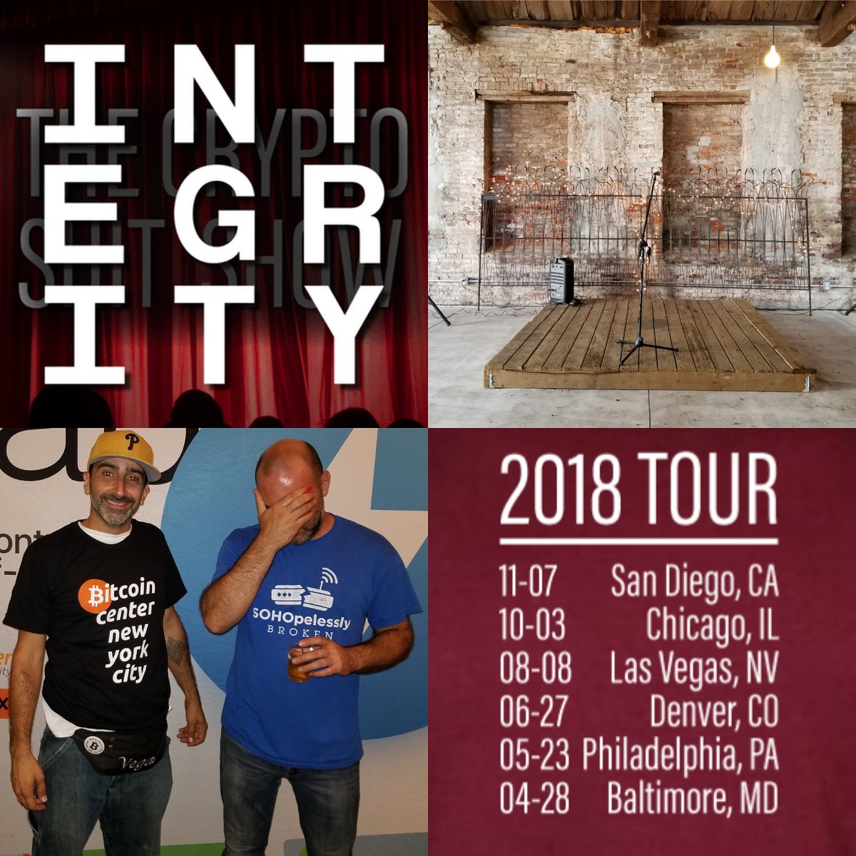 themikesalvi's tweet photo. Coming to a city near you. If you live near Chicago or San Diego. #cryptoshitshow #integrityshow #teamcryptsome #steemphilly #bitcoin #bitcoinphl follow @IntegrityShow for details https://t.co/ItUXjS1KHb