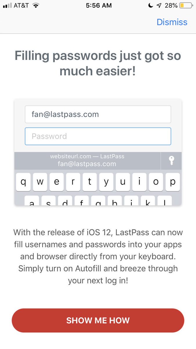 spottedmahn's tweet image. #ios12 👏👏👏
#lastpass #passwordmanagment