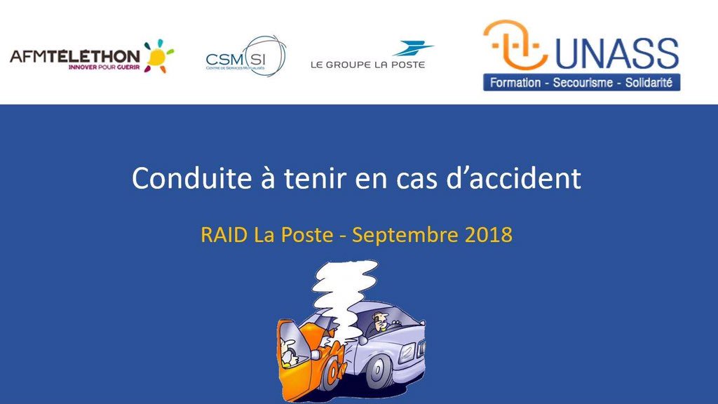 UNASS_fr's tweet photo. #Raid2018 Saviez vous qu'avant chaque depart d'étape les relayeurs #Postiers ont été initiés par les Formateurs #UNASS à la Conduite à tenir face aux accidents de la route https://t.co/R4Daiu4h6S