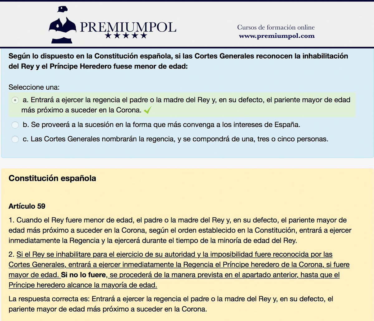 premiumpol's tweet photo. Solución pregunta del Tema 3. 😮
Curso TOP de simulacros de examen: https://t.co/EMrcPzEmZu …
#XXXV https://t.co/5HPS3AJCGz