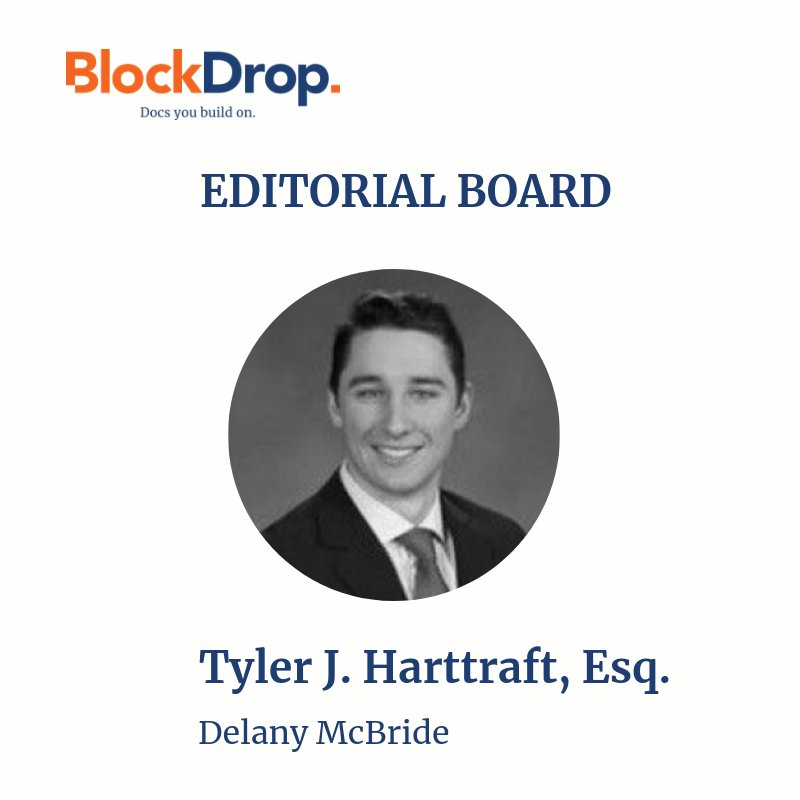 BlockdropInc's tweet image. Meet our editorial board member: Tyler J. Harttraft, Esq. 

A published author on developments in intellectual property law and #blockchain technology, Mr. Harttraft is a member of the American Bar Association’s Trademarks and Internet Committee. 

bit.ly/2QH7MOJ