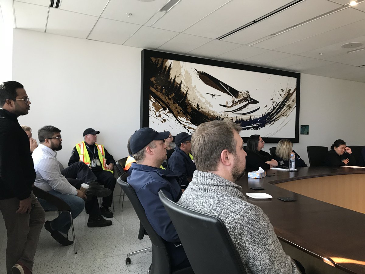 FlyYMM's tweet photo. Today's focus for Canadian Airport Safety Week is on Airside Safety. Dan Byrne our Manager of Airport Maintenance gave a presentation highlighting ways to work safely on our airfield. #CASW2018 #SafetyWeek2018 #YMM #YMMAirport https://t.co/htlEQ3Yf91