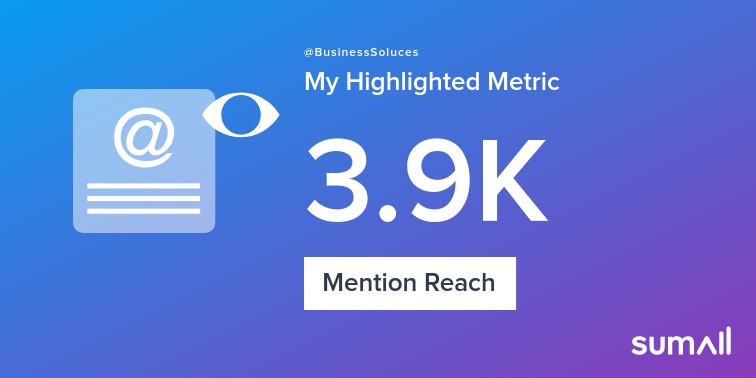 My week on Twitter 🎉: 1 Mention, 3.9K Mention Reach. See yours with sumall.com/performancetwe…