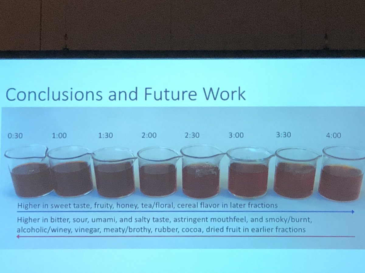 FoodFlavour's tweet image. Interesting talk by Mackenzie Batali on the changing flavour profile over extraction time. #ASICPortland