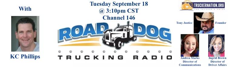 TheTonyJustice's tweet photo. Don't forget, @TruckerNation85 team members Andrea Marks, Ingrid Brow & myself will be on All News, All the time. Sirius XM Road Dog Trucking News with KC Phillips today at 3:10p CST.
#OneVoice #OneIndustry #OneMessage #OneBigChange
Theres a #ChromeWave coming. Be part of it https://t.co/NSKo8mRTPl