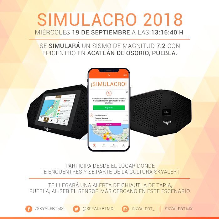 PrensaMAGA's tweet photo. Mañana se activará la #AlertaSísmica por simulacro programado para conmemorar los sismos de 1985 y 2017.  #SimulacroCDMX2018 #Simulacro  seamos responsables y respetemos las medidas que se nos indiquen. https://t.co/cXiaqwQ568