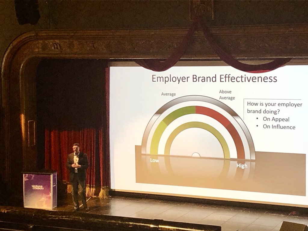 HRMcLeanCo's tweet photo. How do we give employees a trusted and guided experience? Matt Bertman discusses how to have an influential communication strategy for your organization’s employee brand at #mcleansignature #hr https://t.co/igCOwWwL5w