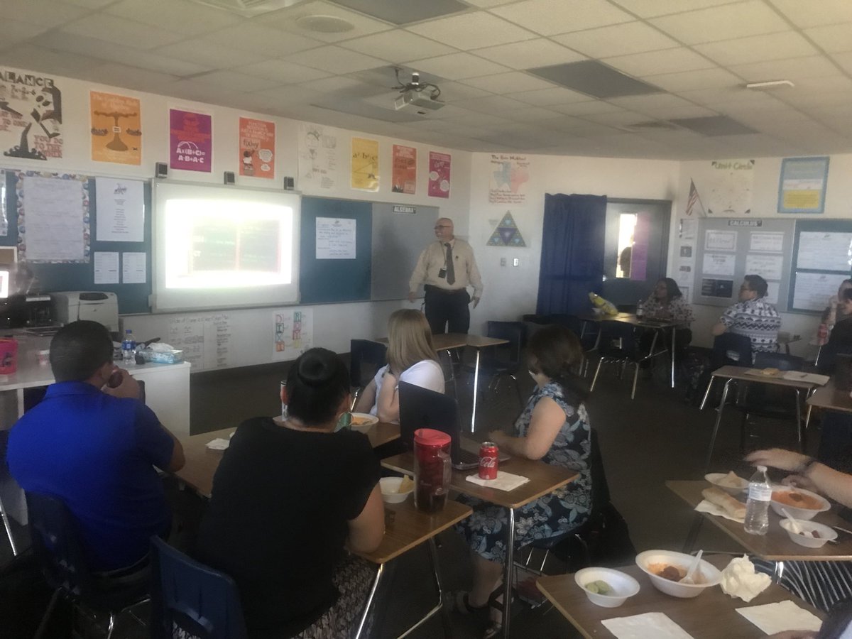 Our Math instructional leader @blazer0714 kicking off our Math PD day with the Do’s &amp; Don’ts of Framing the Lesson #BlazerNation #TeamSISD