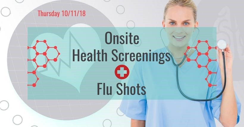 Get Your Flu Shot and Cholesterol Screenings at Oracle HQ RWS 10/11/18 at Oracle Fitness Center - RESERVATIONS ARE REQUIRED