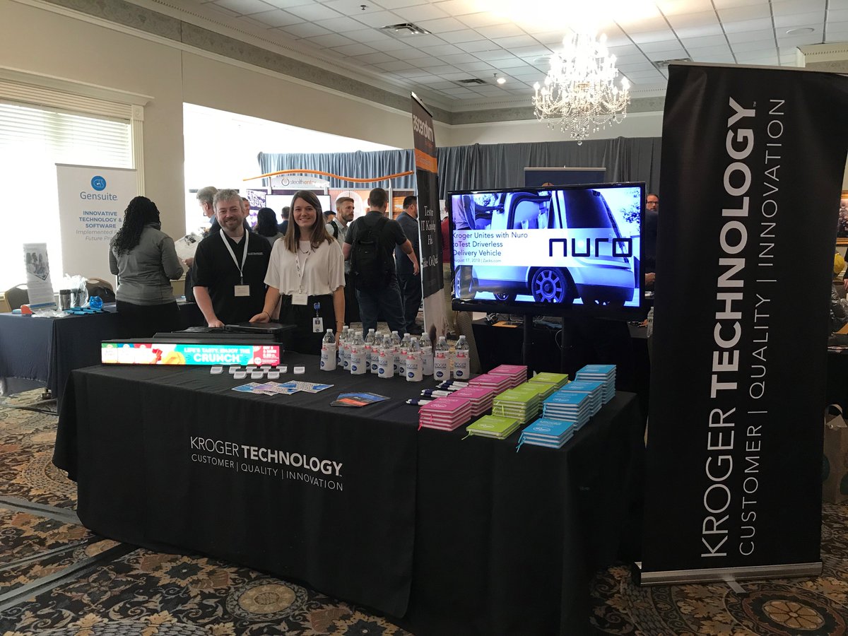 kroger_tech's tweet photo. Chris Hjelm gave a great keynote this morning at the 2018 comSpark conference here in Cincinnati! Be sure to stop by the Kroger Tech booth to see us!
#comsparkconference #cincyisit #krogertech #networking #keynote #conferences #booths #wearekroger https://t.co/YBvsMvOtYe
