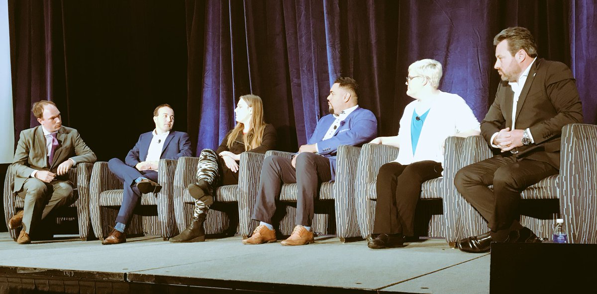 DanBurritt's tweet photo. .@richardzussman chatting with Metro candidates @NicSpurling, Claire Preston, @TrevHal, Harv Puni and @dylankrugerbc in @redefineFML’s panel “The Next Generation of Municipal Leaders.” #redefineFML https://t.co/jNTkfZZFMR