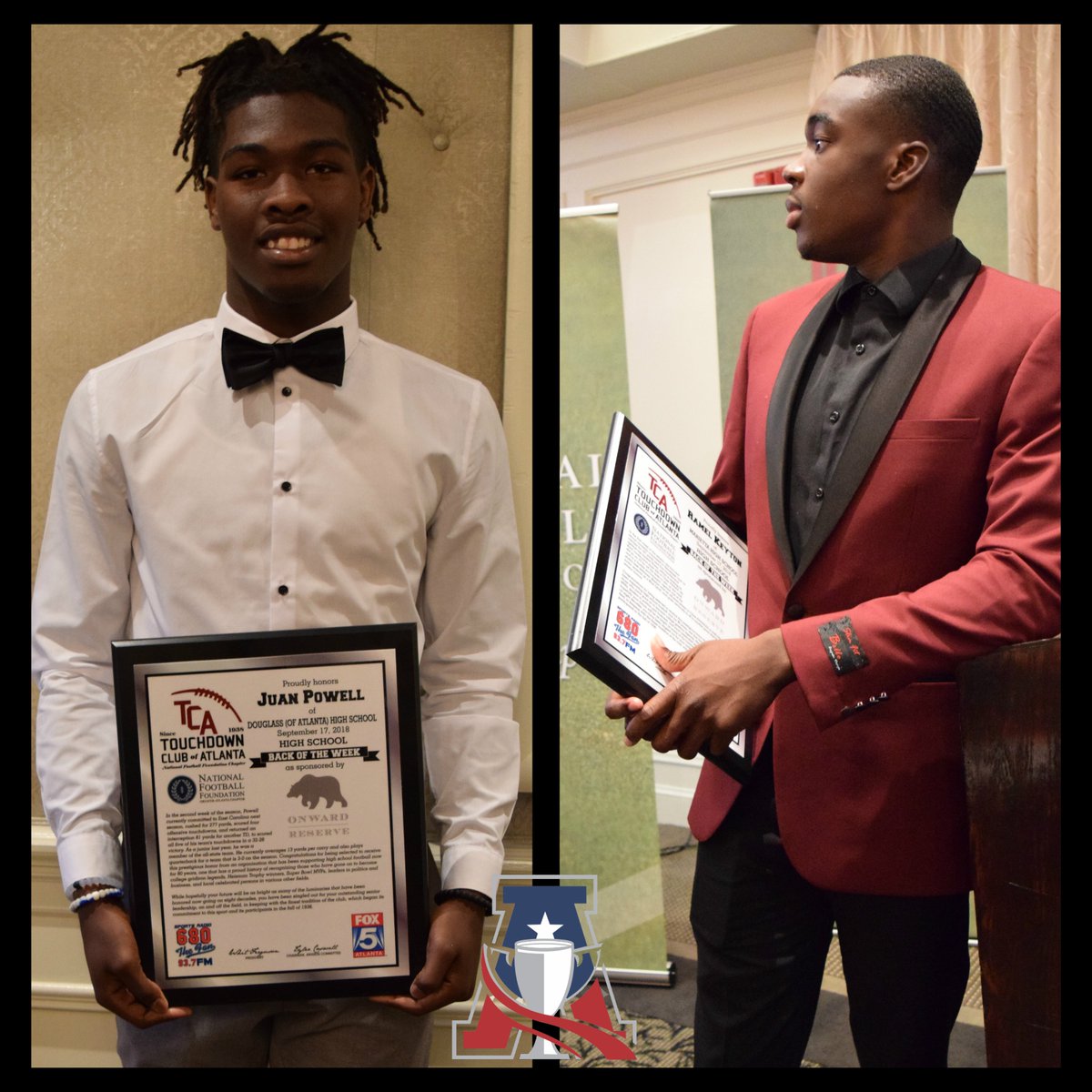 allamericanspec's tweet photo. Backs of the Week #JuanPowell &amp; #RamellKeyton 
#inspireachievement #AllAmericanSpecialties #Excellence #Sports #touchdownclubofatlanta #backoftheweek #football #douglass #mariettahighschool @MariettaGAhs https://t.co/gxxW75G6LH