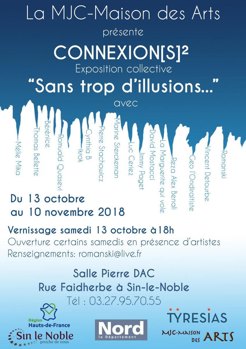 _Romanski_'s tweet photo. Je prépare cette petite expo avec la MJC-Maison des arts de Sin-le-Noble!
#art #artist #romanski #exposition #exhibition #sinlenoble #hautsdefrance #Nord #connexion #France https://t.co/mqML89t3yG