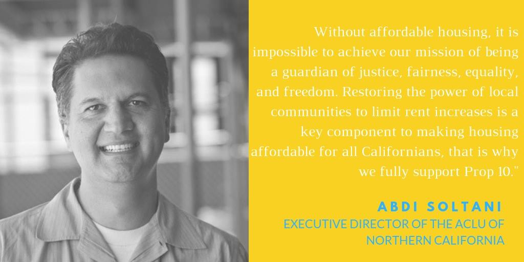 Executive Director of <a href="/ACLU_NorCal/">ACLU of Northern CA</a> <a href="/abdisoltani/">Abdi Soltani</a> supports #Yeson10.