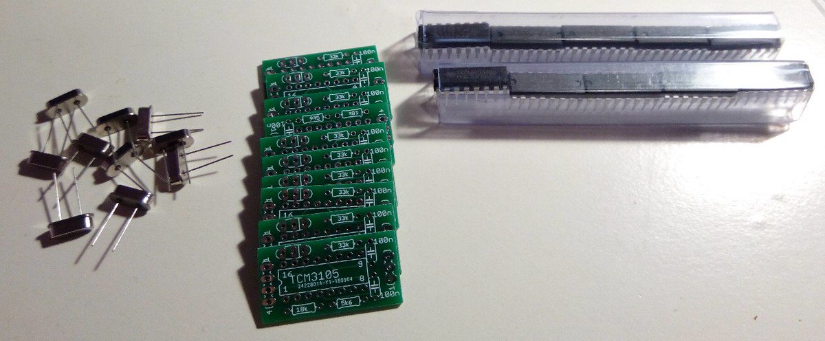 ernesto_xload's tweet photo. Ya tengo las pcb, los TCM3105 y los cristales, solo falta soldar. Quien mas se apunta a jugar con #RadioPacket y #AX25? La #Radioaficion #hamradio sigue viva! #Hacking #DIY https://t.co/53ZTkvJHQw