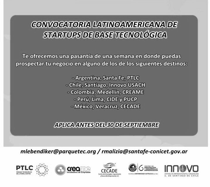 RETEI Red Iberoamericana de Incubadoras, invita a emprendedores a participar del Concurso Desafío Global 🙌 Se seleccionarán 5 startups para realizar una pasantia paga en Argentina, Colombia, México , Perú o Chile
Para aplicar ingresar a este link: ow.ly/M8v030lSeE5