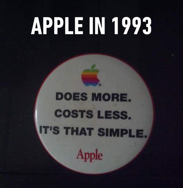 9GAG's tweet photo. What would be Apple's slogan today? https://t.co/YczYhUqLtr