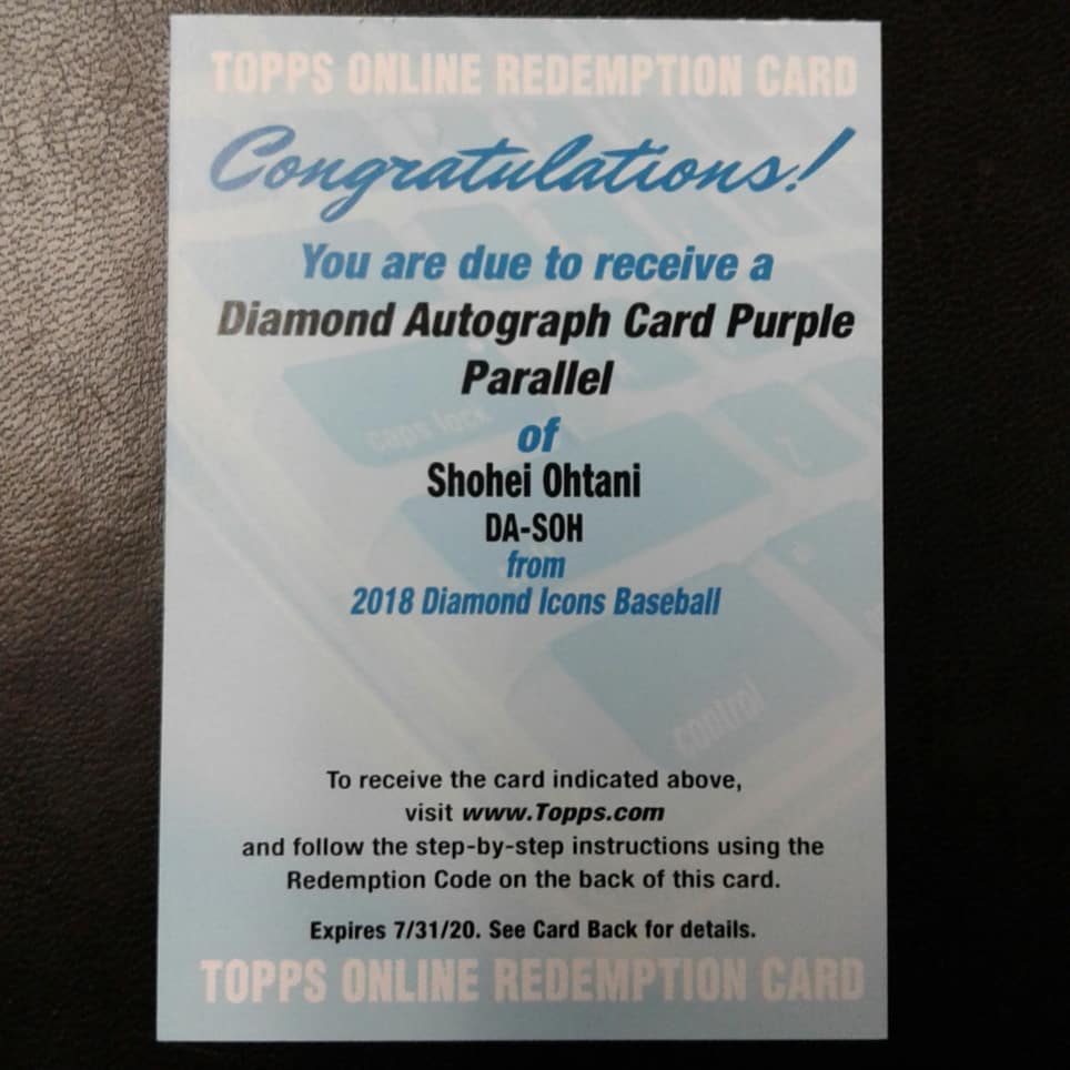 sbaycards's tweet photo. Nice hit from diamond icons box. #OHTANI #tradingcards #Topps https://t.co/enAyMK0jQ8