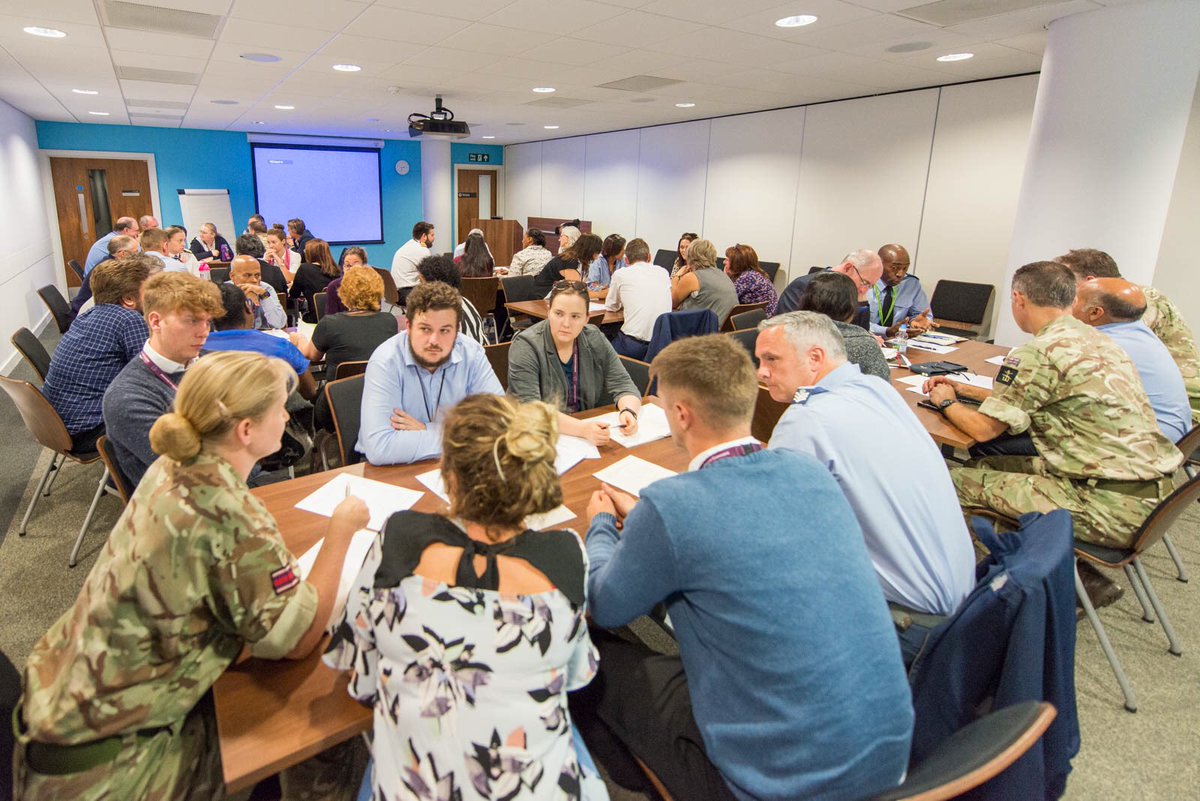 CSOC_MOD's tweet photo. Members of #JointForcesCommand at Northwood HQ engaged in conversation about how we can together make our working lives more productive and enjoyable #OneJFC https://t.co/hC5MvgoLRh