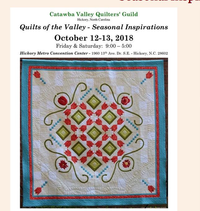 VisitHickoryNC's tweet image. Save the date for the quilt show! Amazing quilts will be featured at the event! #myhky #hickorymetrofun #mycatawbacounty #hickorync #quilts #quiltsofthevalley