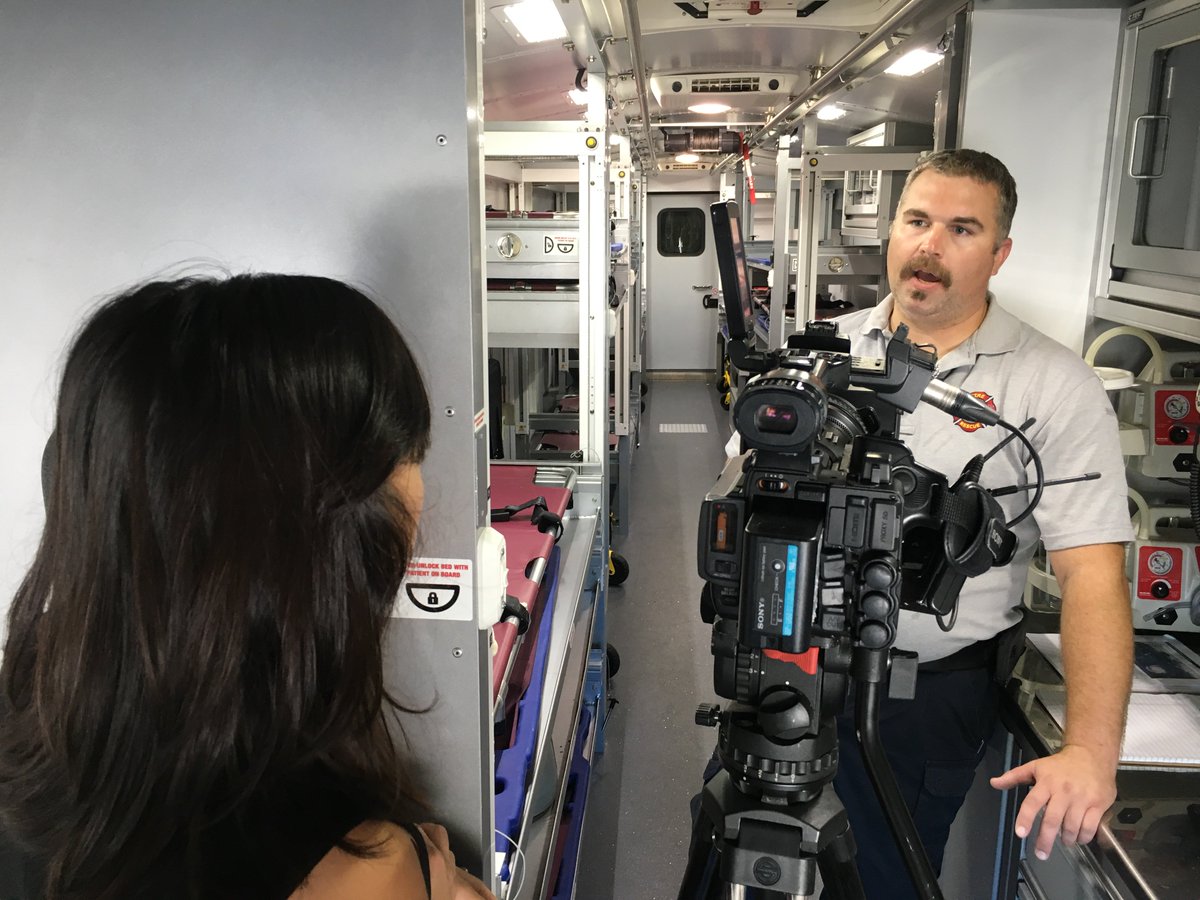 ColaFire's tweet photo. We opened the doors of our MERV evacuation bus to @MichelleZhuWACH this afternoon! She'll take you inside tonight at 5pm &amp; 10pm on @wachfox news! https://t.co/bXW9LRNQME