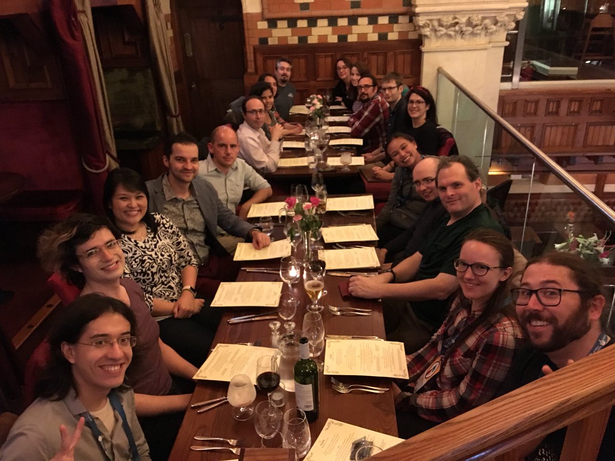 cheukting_ho's tweet photo. Having a nice dinner at a restaurant in Chapel with the #PyConUK folks https://t.co/8u0PIX30TR