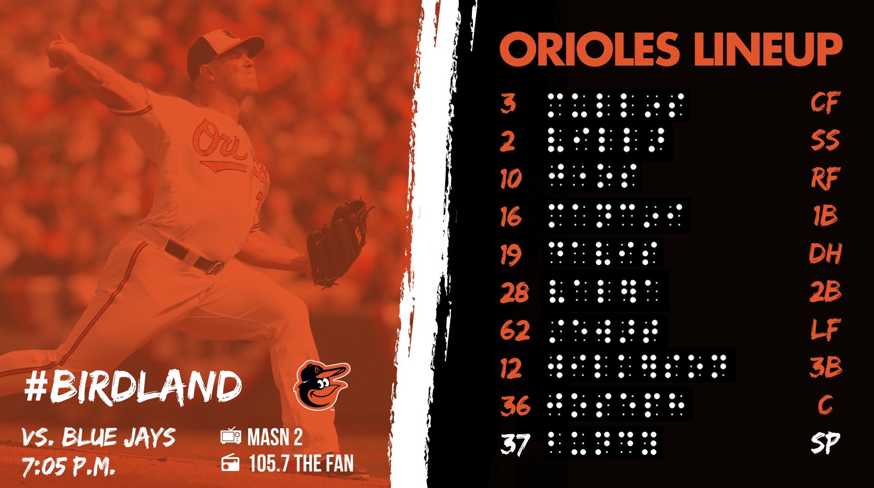 O's to Become First U.S. Pro Team to Wear Braille Jerseys - Baltimore Magazine