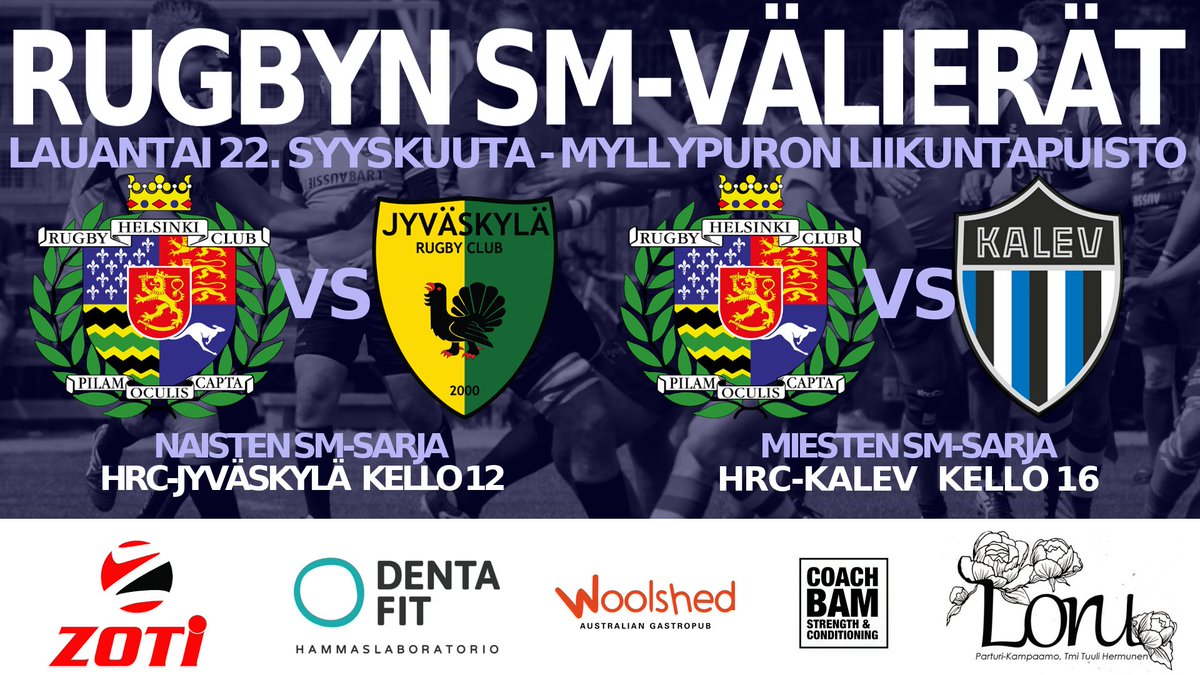 Semifinals ahead next Saturday in Myllypuro. Three games on offer with HRC hosting two of them. Check the Facebook event for more information: 
facebook.com/events/8098318…
#suomirugby #semifinals #helsinkirugbyclub
