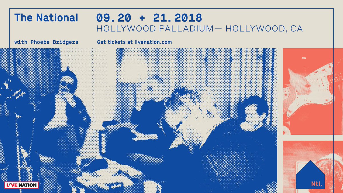 amoebamusic's tweet image. Want to see @TheNational perform in Los Angeles with @phoebe_bridgers  this Friday, September 21st at @thepalladium? RT and follow us to win tickets. Winner announced at 2pm.