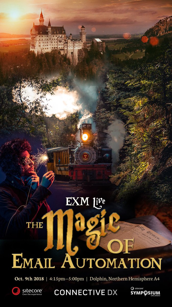 SitecoreHacker's tweet photo. Looking for email magic? At #SitecoreSYM enroll in Corewarts: School of Dispatch Wizardry and Email Witchcraft with #EXMLive! The Magic of Email Automation on Oct. 9th at 4:15PM #Lionroar #Beetlescale #Pandapaw #Rhinohorn #Corewarts @ConnectiveDX https://t.co/i0tRGf1psa