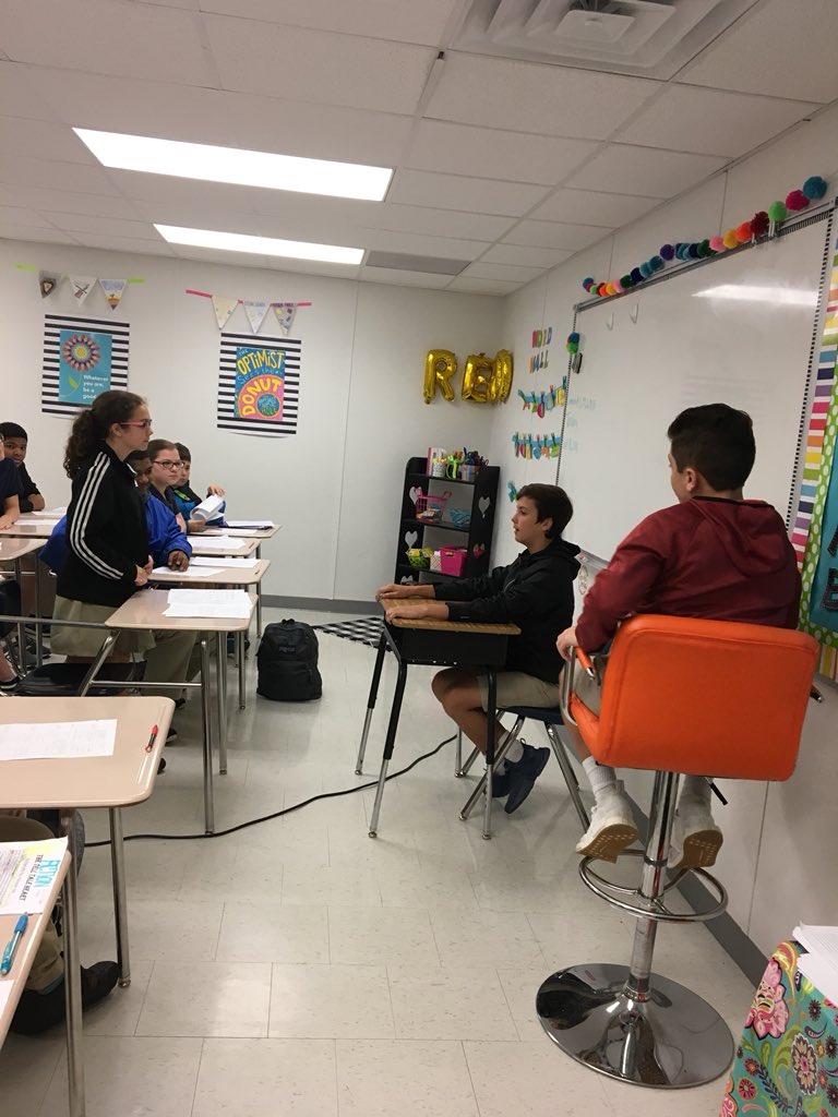 Mrs. Rockco’s court is now in session! Today we held our mock trial. Students had to construct questions that proved guilt or innocence for the narrator based on evidence they collected yesterday. Students had to argue their case and reach a verdict. <a href="/GoBucsSJHS/">Southside Jr. High</a>