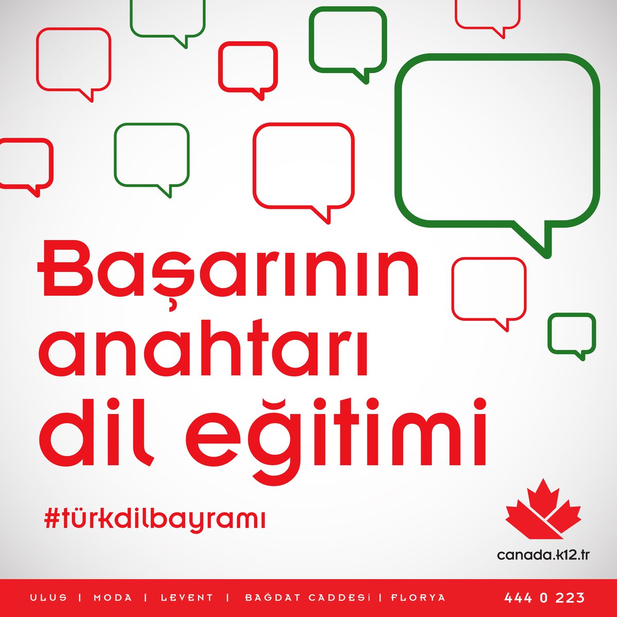 Öğrencilerimize iyi bir #gelecek sunmak için müfredatımızda diller arası dengeyi gözetmeyi çok önemli buluyoruz. İletişimin ve eğitimin anahtarı dil #CanadaSchools için çok değerli.
#TürkDilBayramı kutlu olsun.
