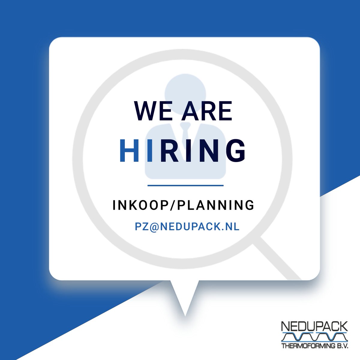 Samen met <a href="/NedupackBV/">Nedupack Thermoforming B.V.</a> vorm geven aan ons bedrijf en jouw #carrière? 💪🏻

Kom bij ons werken als #inkoper &amp; #planner! 🛒 + ⏰

Meer informatie: nedupack.nl/vacatures/