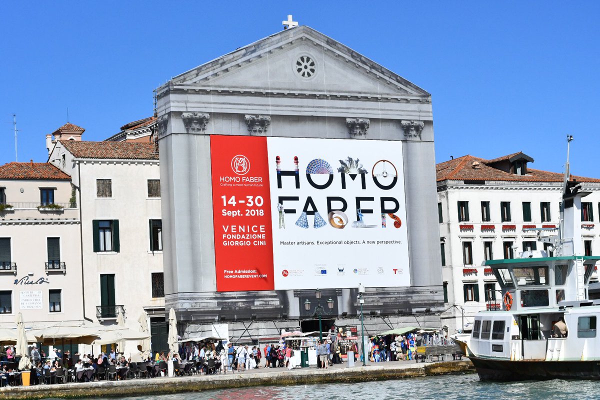 french_makers's tweet photo. Premier jour de visite sur #homofaber2018 à Venise. Le meilleur de l’artisanat européen est ici, et je peux vous dire que la présence française est énoooorme! 💪🇫🇷 Bravo! #savoirfaire #madeinfrance @michelangelofo1 https://t.co/tOtHHMnQsc