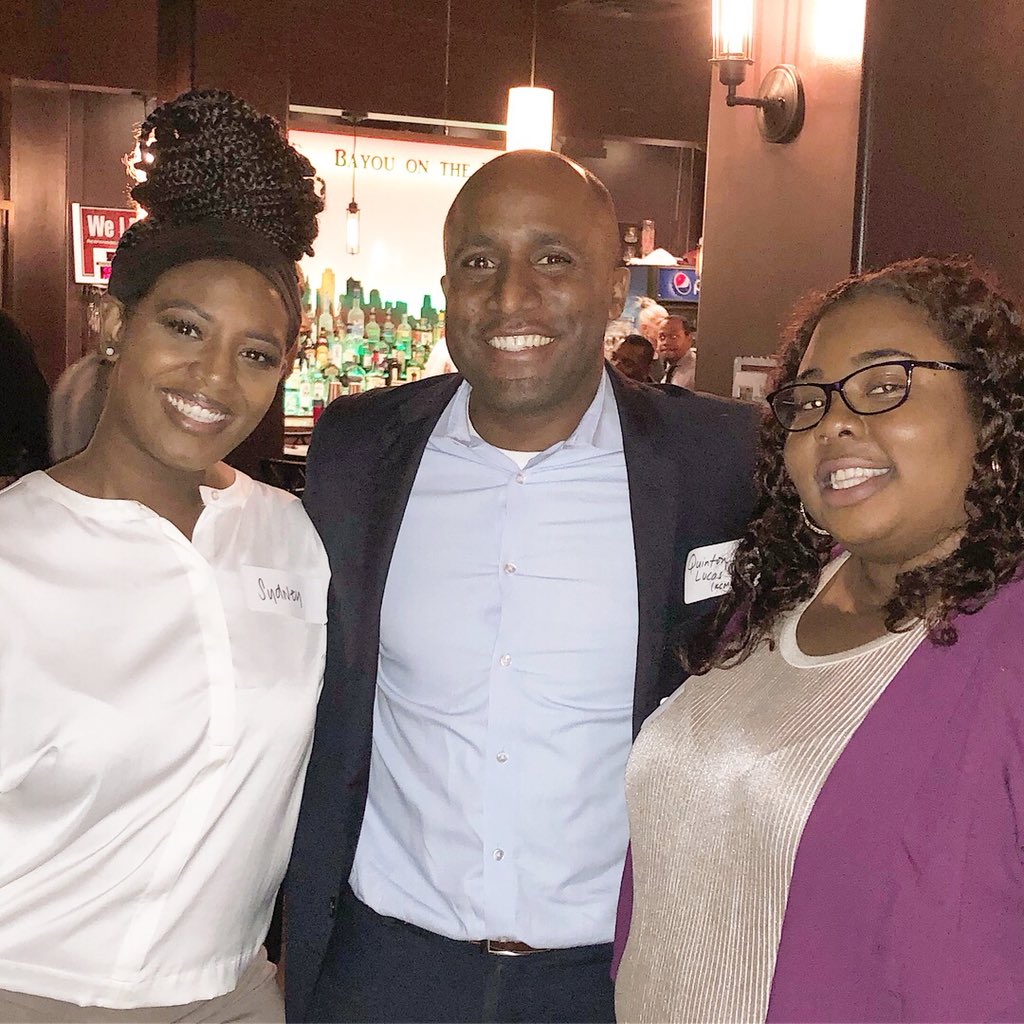 QuintonLucasKC's tweet photo. Got back after @kcchamber exchange trip in time to make tonight’s Black Chamber membership event, proudly held at @18vinekc (and a block from home). Met some great businesspeople the last several days @kcchamberGOV #KCMO #18thVine #8amClassTomorrow #KC2Denver https://t.co/IW2Hx3z3hZ