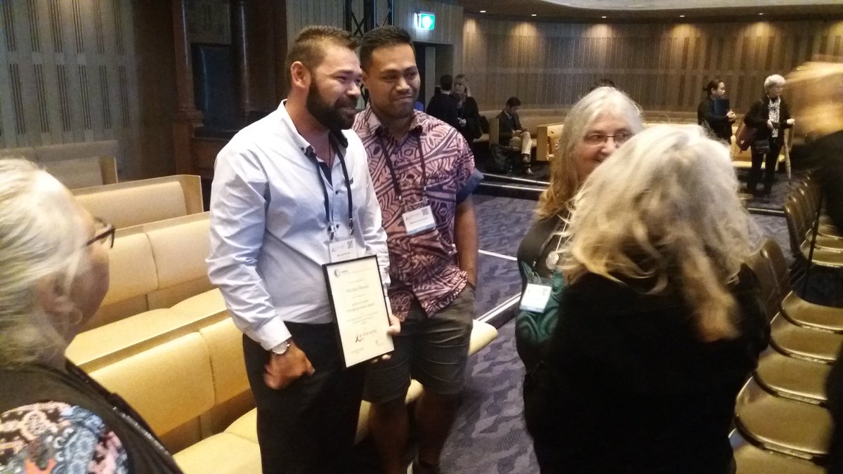 Very proud of our Indigenous Aboriginal brother Michael Brown for winning the prestigious Lavinia Crooks Emerging Leadership Award 2018..so well deserved brother! #IndigenousLeaders #HIVAUS18 @ASHMMedia