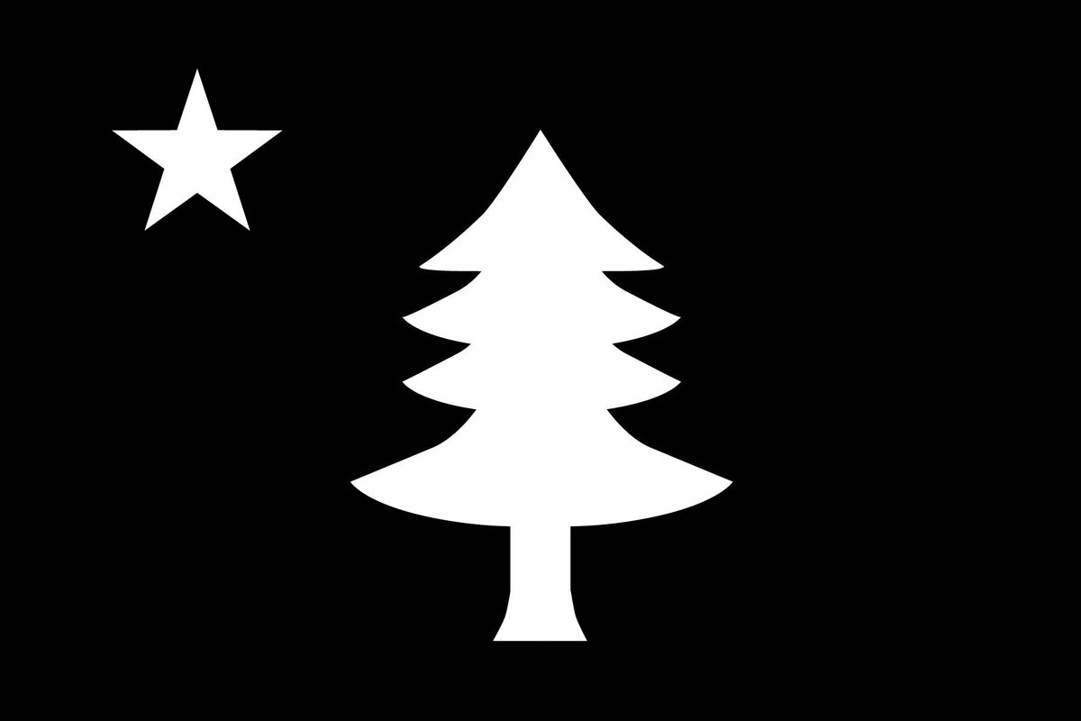 Original Maine Flag On Twitter Original Maine Flag In Black And White Maine Flag Vexillology