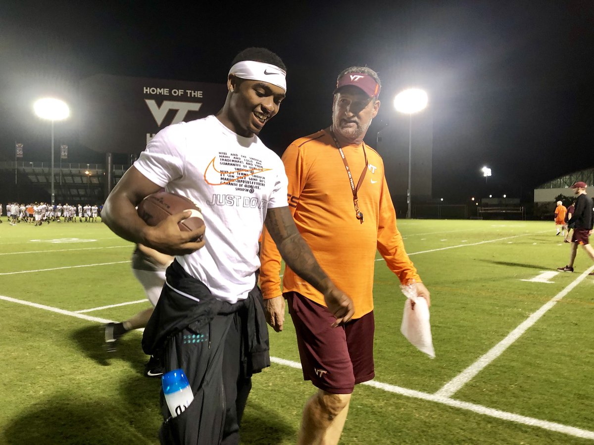 coachfostervt's tweet photo. This guy could have gone anywhere he wanted on his bye week. And he came straight to Blacksburg.
#LPD @IAM_GSIII #ThisIsHome https://t.co/Sf7s9K9PzP