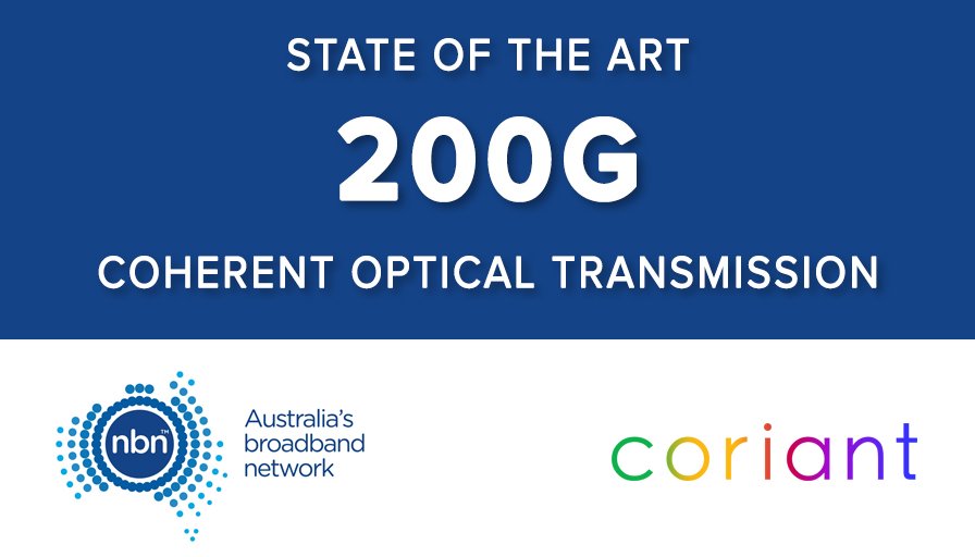 .<a href="/NBN_Australia/">nbn® Australia</a>, the company building and operating the country's national broadband network, has begun deployment of <a href="/Coriant/">Coriant</a> CloudWave™ Optics technology across its 60,000 kilometer transcontinental optical transport backbone network. Learn more: bit.ly/2NGIkva