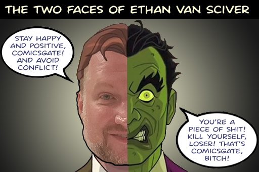 ron3names's tweet image. This is your leader comicgators. @EthanVanSciver Two-face Van Soyver. #2VS

Make Comics Great Again. #ArkhavenComix